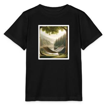 Paysage du Sauerland - T-shirt bio MINI CREATOR Stanley/Stella Enfant - noir - Devant - Mikhail (115cm)