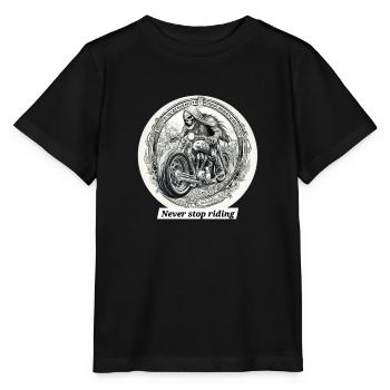 N’arrêtez jamais de rouler - T-shirt bio MINI CREATOR Stanley/Stella Enfant - noir - Devant - Mikhail (115cm)