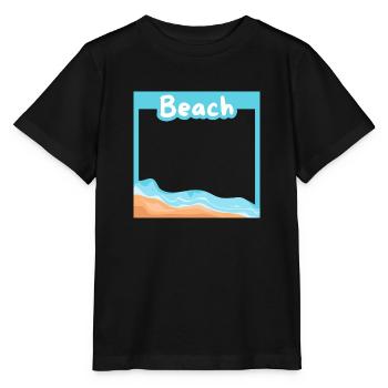 Dream beach in a setting - Stanley/Stella MINI CREATOR Kids’ T-Shirt - black - Front - Mikhail (115cm)