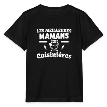 MAMAN CUISINIERE - T-shirt bio MINI CREATOR Stanley/Stella Enfant - noir - Devant - Mikhail (115cm)