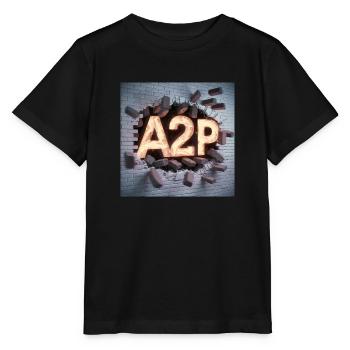 Ajouter 2 Positivité - T-shirt bio MINI CREATOR Stanley/Stella Enfant - noir - Devant - Mikhail (115cm)