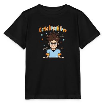 Nerd Nerd Geek Computer Freak - Gotta break free - Stanley/Stella MINI CREATOR Kids’ T-Shirt - black - Front - Mikhail (115cm)