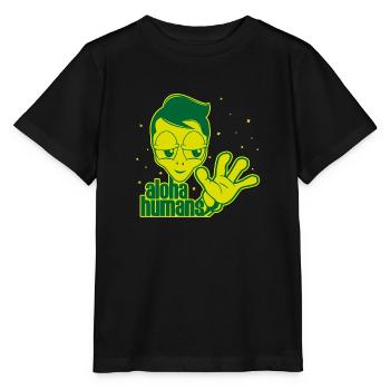 Alien Extraterrestrial Ausserirdische Aloha Humans - Stanley/Stella Kinder T-Shirt MINI CREATOR  - Schwarz - Vorne - Mikhail (115cm)