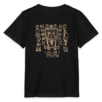 maya mexico aztec mexican tribar indian skull inca - Stanley/Stella MINI CREATOR Kids’ T-Shirt - black - Front - Mikhail (115cm)