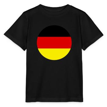 Drapeau Allemagne Allemagne Trois couleurs Vector Rond - T-shirt bio MINI CREATOR Stanley/Stella Enfant - noir - Devant - Mikhail (115cm)