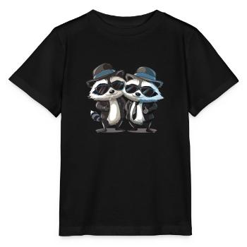 Blues Raccones - Stanley/Stella Kinder T-Shirt MINI CREATOR  - Schwarz - Vorne - Mikhail (115cm)
