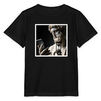Temps de téléphone portable - T-shirt bio MINI CREATOR Stanley/Stella Enfant - noir - Devant - Mikhail (115cm)