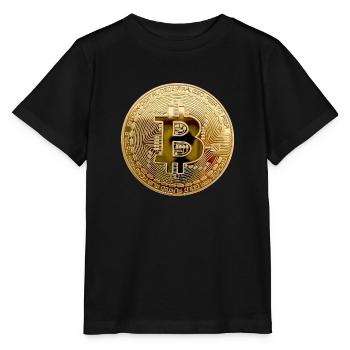 Bitcoin Currency - Stanley/Stella MINI CREATOR Kids’ T-Shirt - black - Front - Mikhail (115cm)