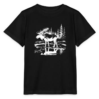 Suède Suède Viking Nordique Scandinavie Solstice d’été - T-shirt bio MINI CREATOR Stanley/Stella Enfant - noir - Devant - Mikhail (115cm)
