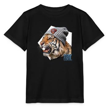Chilled Out Stripes - Stanley/Stella MINI CREATOR Kids’ T-Shirt - black - Front - Mikhail (115cm)