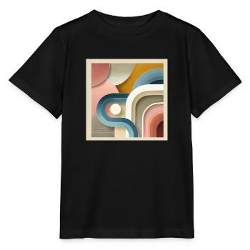 Pastell Sinfonie - Abstraktes Gemälde - Stanley/Stella Kinder T-Shirt MINI CREATOR  - Schwarz - Vorne - Mikhail (115cm)