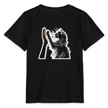 Katzenfreunde - Stanley/Stella Kinder T-Shirt MINI CREATOR  - Schwarz - Vorne - Mikhail (115cm)