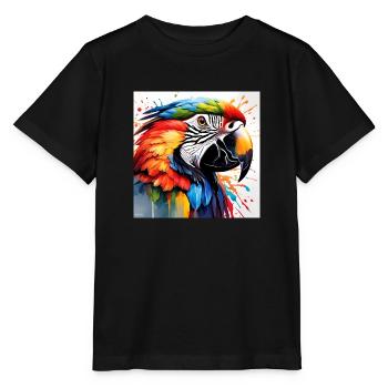 Parrot coloured - Stanley/Stella MINI CREATOR Kids’ T-Shirt - black - Front - Mikhail (115cm)