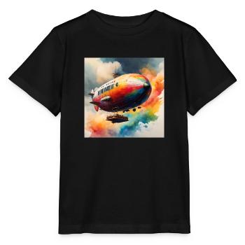 Zeppelin coloured - Stanley/Stella MINI CREATOR Kids’ T-Shirt - black - Front - Mikhail (115cm)
