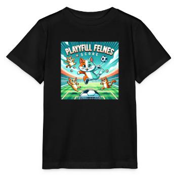 Gatti da calcio 003 - Maglietta per bambini MINI CREATOR di Stanley/Stella - nero - Fronte - Mikhail (115cm)