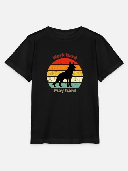 Retro German Shepherd - Stanley/Stella Kinder T-Shirt MINI CREATOR - Schwarz