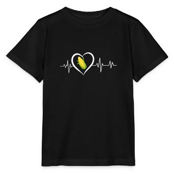 Herzschlag Mais - Stanley/Stella Kinder T-Shirt MINI CREATOR  - Schwarz - Vorne - Mikhail (115cm)