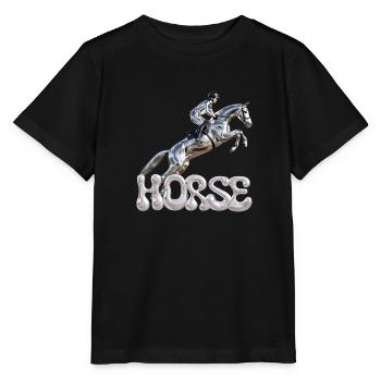 Show Jumper Chrome 1 - T-shirt bio MINI CREATOR Stanley/Stella Enfant - noir - Devant - Mikhail (115cm)