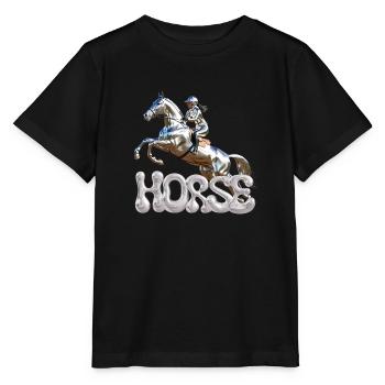 Show Jumper Chrome 1 - T-shirt bio MINI CREATOR Stanley/Stella Enfant - noir - Devant - Mikhail (115cm)