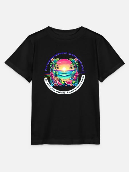 Urlaub ohne WLAN - Stanley/Stella Kinder T-Shirt MINI CREATOR - Schwarz