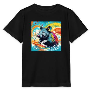 Couleur du rat - T-shirt bio MINI CREATOR Stanley/Stella Enfant - noir - Devant - Mikhail (115cm)