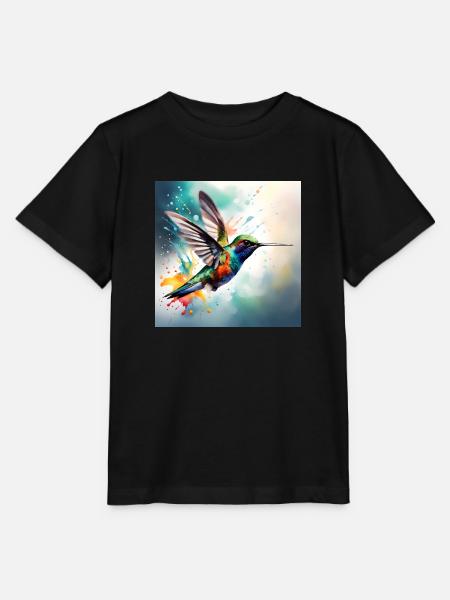 Kolibri farbig - Stanley/Stella Kinder T-Shirt MINI CREATOR - Schwarz