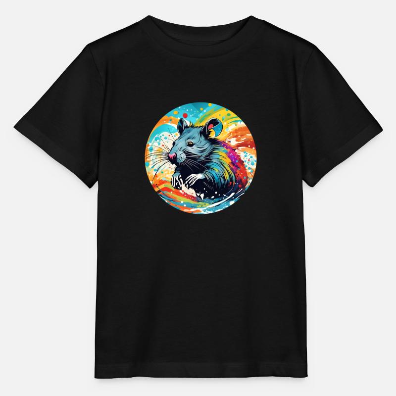 Ratte runder Batch - Stanley/Stella Kinder T-Shirt MINI CREATOR - Schwarz