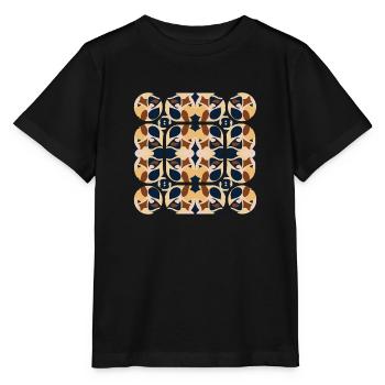 Navy Blue & Beige Abstract: Elegance & Calm - Stanley/Stella MINI CREATOR Kids’ T-Shirt - black - Front - Mikhail (115cm)