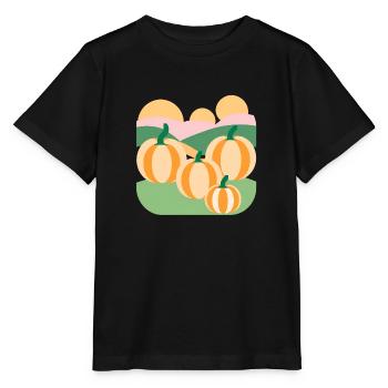 Kürbis - Stanley/Stella Kinder T-Shirt MINI CREATOR  - Schwarz - Vorne - Mikhail (115cm)