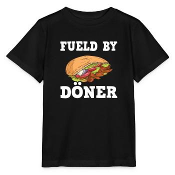 Döner Kebab, Brochette de kebab, Kebab turc grill - T-shirt bio MINI CREATOR Stanley/Stella Enfant - noir - Devant - Mikhail (115cm)