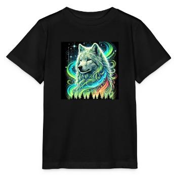 Aurora Wolf - Stanley/Stella Kinder T-Shirt MINI CREATOR  - Schwarz - Vorne - Mikhail (115cm)