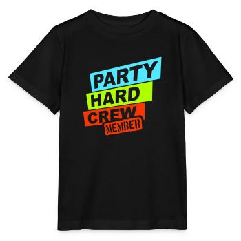 Party Hard Crew Mitglied Team Club Freunde Feiern - Stanley/Stella Kinder T-Shirt MINI CREATOR  - Schwarz - Vorne - Mikhail (115cm)