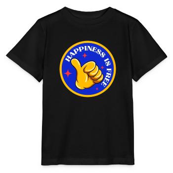 Happiness is free - T-shirt bio MINI CREATOR Stanley/Stella Enfant - noir - Devant - Mikhail (115cm)