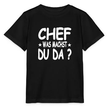 Chef - Stanley/Stella Kinder T-Shirt MINI CREATOR  - Schwarz - Vorne - Mikhail (115cm)