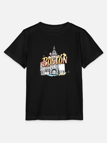 Boston USA - Stanley/Stella Kinder T-Shirt MINI CREATOR  - Schwarz