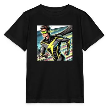 Superheld - Stanley/Stella Kinder T-Shirt MINI CREATOR  - Schwarz - Vorne - Mikhail (115cm)