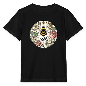 Buzz Off Bee - T-shirt bio MINI CREATOR Stanley/Stella Enfant - noir - Devant - Mikhail (115cm)