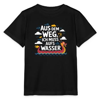 Aus dem Weg, ich muss aufs Wasser - Stanley/Stella Kinder T-Shirt MINI CREATOR  - Schwarz - Vorne - Mikhail (115cm)