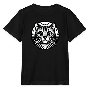 Domestic Cat Gifts - Stanley/Stella MINI CREATOR Kids’ T-Shirt - black - Front - Mikhail (115cm)