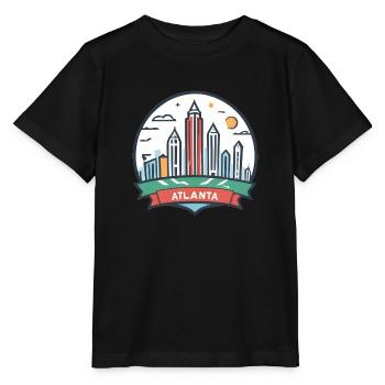 Atlanta Georgia USA - Stanley/Stella Kinder T-Shirt MINI CREATOR  - Schwarz - Vorne - Mikhail (115cm)