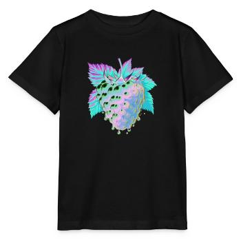 Framboise psychédélique coulante - T-shirt bio MINI CREATOR Stanley/Stella Enfant - noir - Devant - Mikhail (115cm)