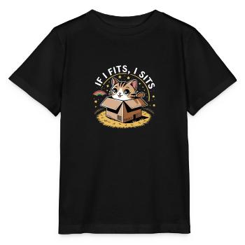 Wenn ich passe, sitze ich - Stanley/Stella Kinder T-Shirt MINI CREATOR  - Schwarz - Vorne - Mikhail (115cm)