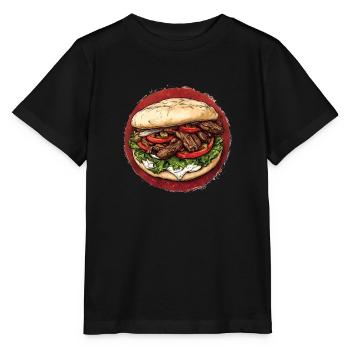 Herzhafter Döner mit frischen Zutaten - Stanley/Stella Kinder T-Shirt MINI CREATOR  - Schwarz - Vorne - Mikhail (115cm)