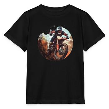 Faites l’expérience d’une liberté illimitée en motocross - T-shirt bio MINI CREATOR Stanley/Stella Enfant - noir - Devant - Mikhail (115cm)