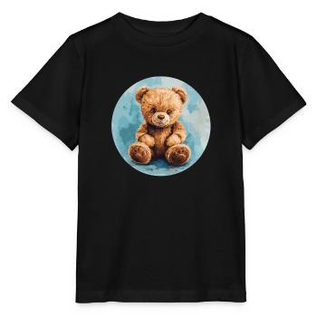 Favorite bear: Cuddle time guaranteed! - Stanley/Stella MINI CREATOR Kids’ T-Shirt - black - Front - Mikhail (115cm)
