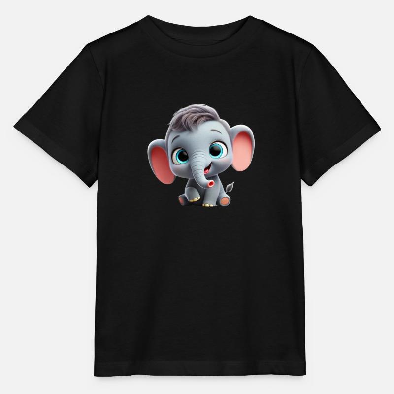 Pixar-Style Cartoon Elephant - Stanley/Stella Kinder T-Shirt MINI CREATOR  - Schwarz