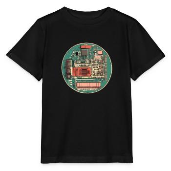 Circuits d’antan : la technologie en détail ! - T-shirt bio MINI CREATOR Stanley/Stella Enfant - noir - Devant - Mikhail (115cm)