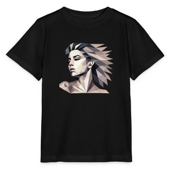 Design « Réflexion triangulaire » - T-shirt bio MINI CREATOR Stanley/Stella Enfant - noir - Devant - Mikhail (115cm)