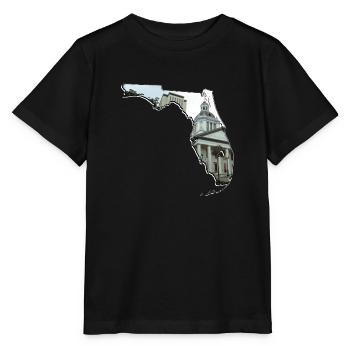 Florida State Capitol in Florida Landkarte - Stanley/Stella Kinder T-Shirt MINI CREATOR  - Schwarz - Vorne - Mikhail (115cm)