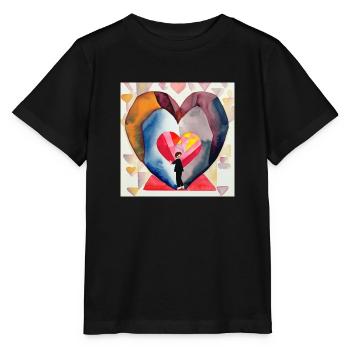 Klopfen ans Herz - Stanley/Stella Kinder T-Shirt MINI CREATOR  - Schwarz - Vorne - Mikhail (115cm)